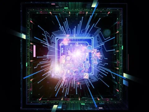 Computing Backdrop Ilustração Stock