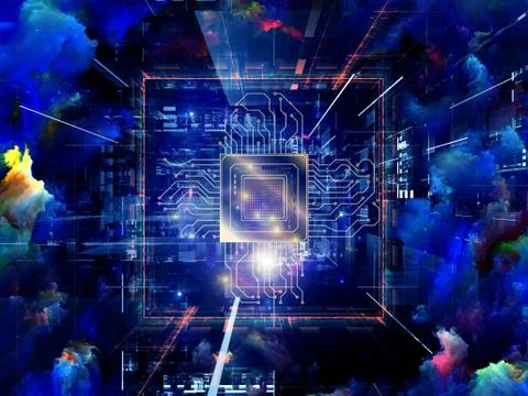 Computing Background Stock Illustration