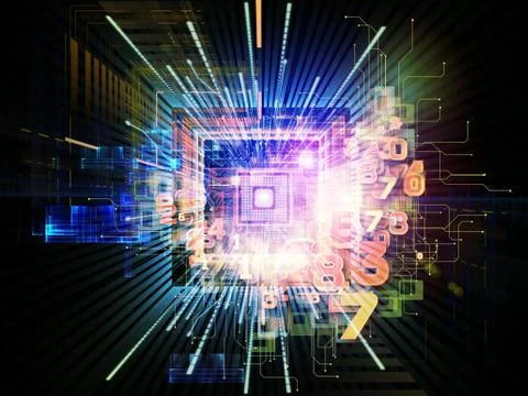 Computing Background Ilustração Stock