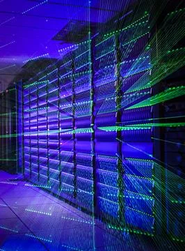 Computing Center in Houston, Texas Stockfoto's