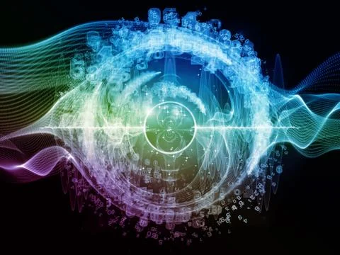 Computing Central Wave Ilustração Stock