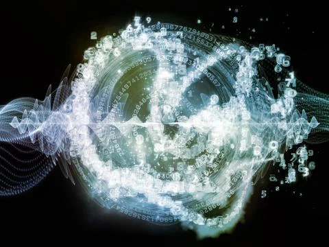 Computing Central Wave Ilustração Stock