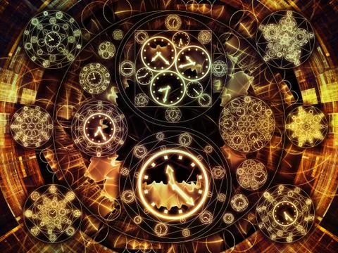 Computing Chronology Ilustração Stock