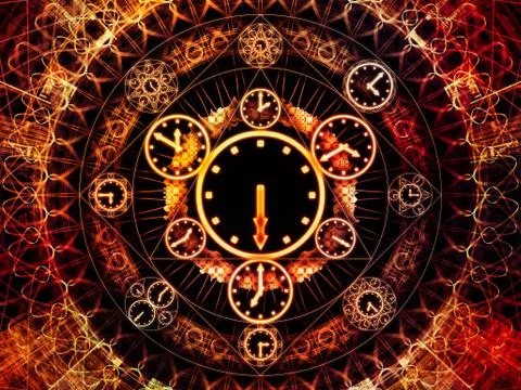 Computing Chronology Ilustração Stock