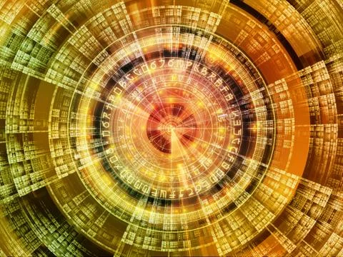 Computing Circular Destination Ilustração Stock