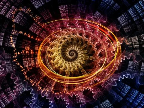 Computing Circular Destination Illustrazione stock