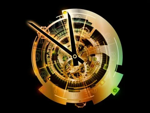 Computing Clockwork 스톡 일러스트