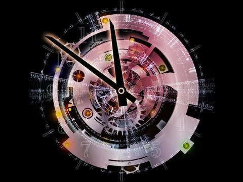 Computing Clockwork Stock Illustration