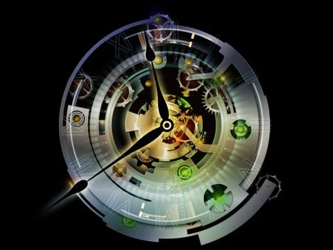 Computing Clockwork Ilustração Stock