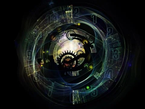 Computing Clockwork Stock Illustration