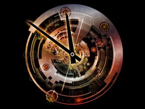 Computing Clockwork 스톡 일러스트