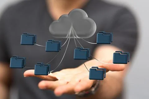 Computing, Cloud computing and Big data concept, Cloud computing technology 写真素材