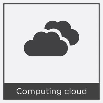 Computing cloud icon isolated on white background Illustrazione stock gratuita