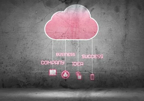 Computing cloud Stock Illustration