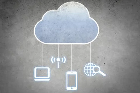 Computing cloud 스톡 일러스트