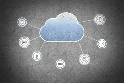 Computing cloud Stock Illustration