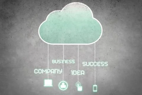 Computing cloud Stock Illustration