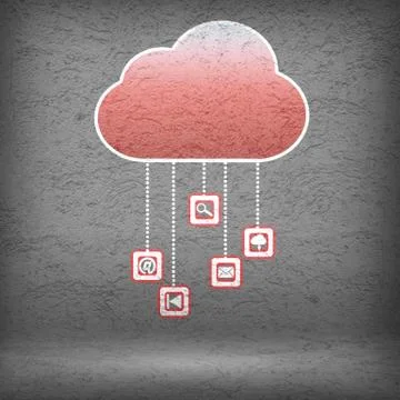 Computing cloud Stock Illustration