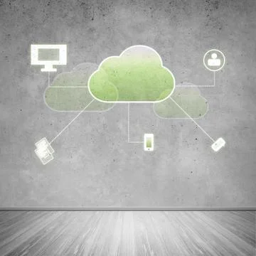 Computing cloud 스톡 일러스트