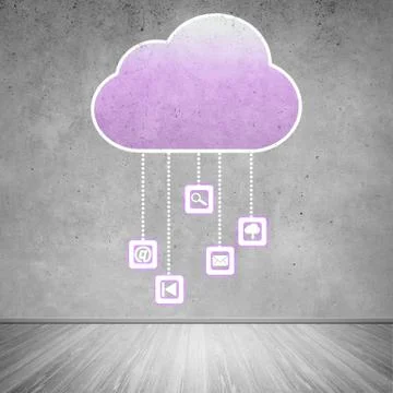 Computing cloud 스톡 일러스트