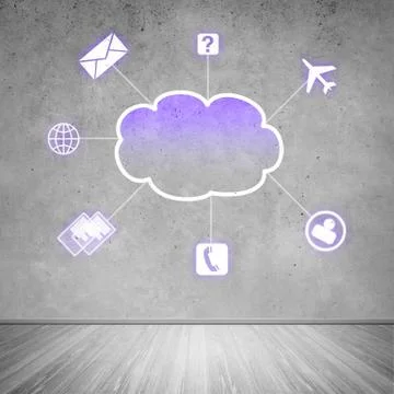 Computing cloud Stock Illustration
