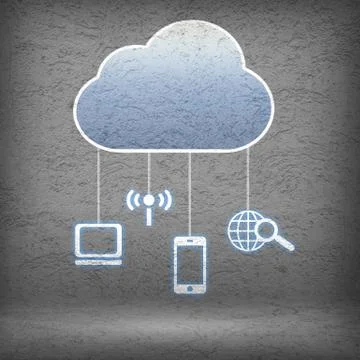 Computing cloud 스톡 일러스트