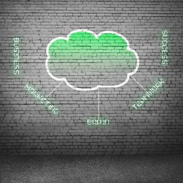 Computing cloud Stockillustratie