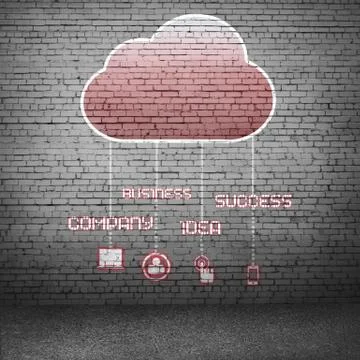 Computing cloud Illustrazione stock