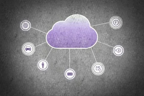 Computing cloud Stock Illustration
