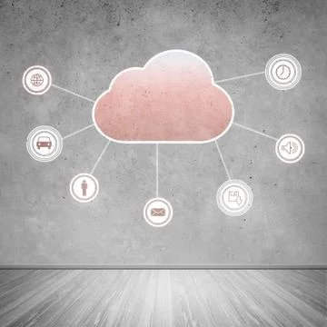 Computing cloud Stock Illustration
