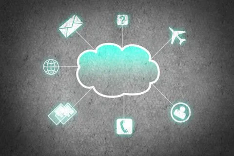 Computing cloud Stock Illustration