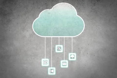 Computing cloud Stock Illustration