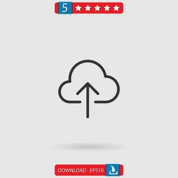 Computing cloud vector icon Stock Illustration