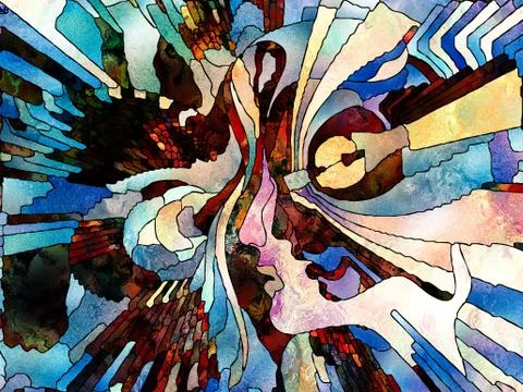 Computing Color Division Stock Illustration