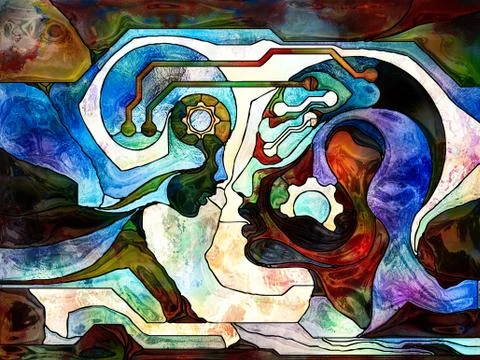 Computing Color Division Illustrazione stock