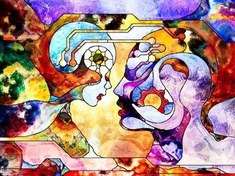 Computing Color Division Illustrazione stock