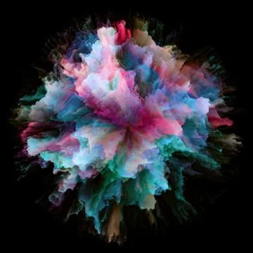 Computing Colorful Paint Splash Explosion Stock Illustration