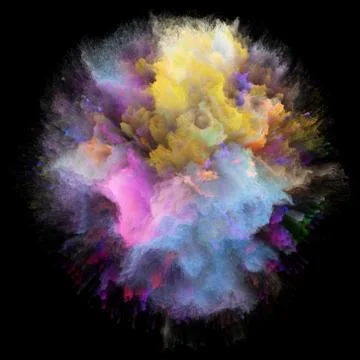 Computing Colorful Paint Splash Explosion Stock Illustration