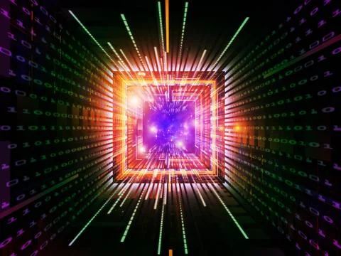 Computing Composition Ilustração Stock