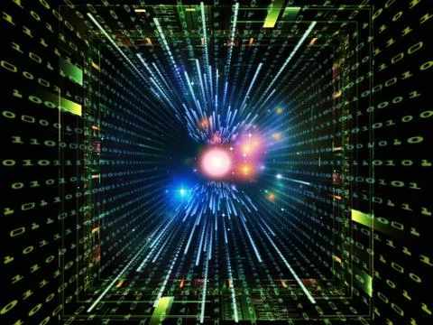 Computing Composition Ilustração Stock