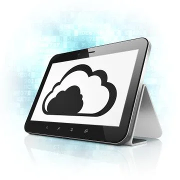 Computing concept: Cloud on tablet pc computer Illustrazione stock
