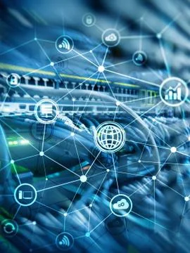 Computing concept. Technology infrastructure cloud computing and communication Stock Photos