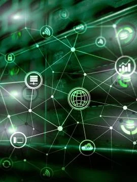 Computing concept. Technology infrastructure cloud computing and communication 写真素材