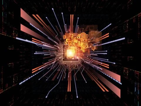 Computing Connections Ilustração Stock