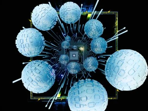 Computing CPU Stock Illustration