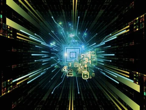 Computing CPU Ilustração Stock