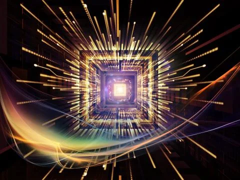 Computing CPU Stock Illustration