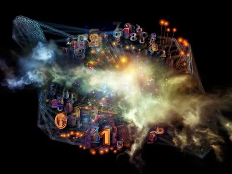 Computing Data Cloud Ilustração Stock