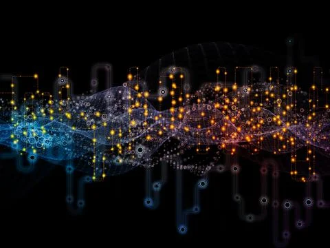 Computing Data Transfers Illustrazione stock