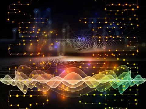 Computing Data Transfers Stock Illustration